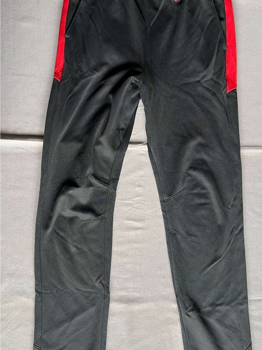 all in motion Black Joggers with Red Side Panels